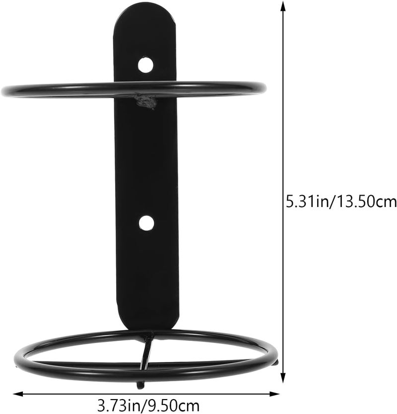 Veemoon 2pcs Wall Mounted Wine Rack Iron Single Wine Display Holder Wall Hanging Red Organizer Bottle Stands Shelf Black Storge Hardware Metal Storage Rack Beverages/Liquor - Image 2